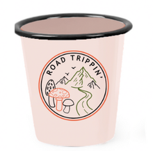 Load image into Gallery viewer, Enamel Cup Reusable Candle - "Road Trippin'" Fungi Lovers