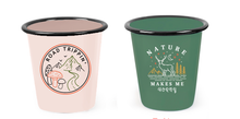 Load image into Gallery viewer, Enamel Cup Reusable Candle - "Road Trippin'" Fungi Lovers