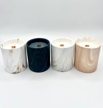 Load image into Gallery viewer, Biophilia: Beautiful Wood/Ceramic Hinoki Scented Candle