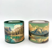 Load image into Gallery viewer, Adventure Travel Tin Candle - Grand Tetons &amp; Vintage Map
