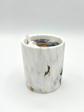 Load image into Gallery viewer, Biophilia:  Gold &amp; White Marble Labdanum Scented Candle

