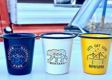 Load image into Gallery viewer, Reusable Enamel Cup Candle- Let's Get Lost - Montana
