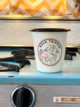 Load image into Gallery viewer, Enamel Cup Reusable Candle - "Road Trippin'"  Fungi Lovers

