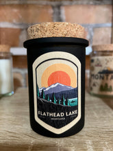 Load image into Gallery viewer, Flathead Lake Montana Candle with Wood /Reusable Label
