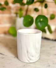 Load image into Gallery viewer, Biophilia: White Marble + Pure Fresh Air Scented Candle
