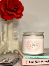 Load image into Gallery viewer, "Be Mine."   Elegant Valentines Day Candle with Rose Quartz
