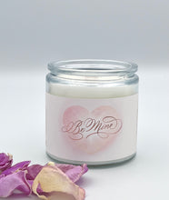 Load image into Gallery viewer, "Be Mine."   Elegant Valentines Day Candle with Rose Quartz
