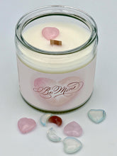 Load image into Gallery viewer, "Be Mine."   Elegant Valentines Day Candle with Rose Quartz
